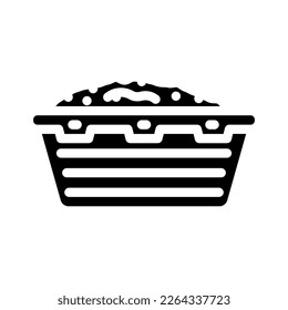 Fleisch-Lug-Glyphsymbol Vektorgrafik. Fleischfresszeichen. einzelne Symbolillustration