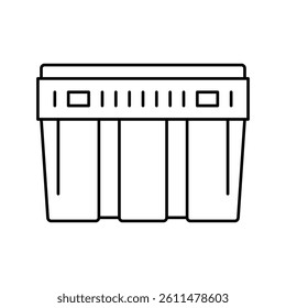 meat lug line icon vector. meat lug sign. isolated contour symbol black illustration