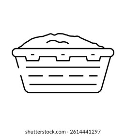 meat lug line icon vector. meat lug sign. isolated contour symbol black illustration