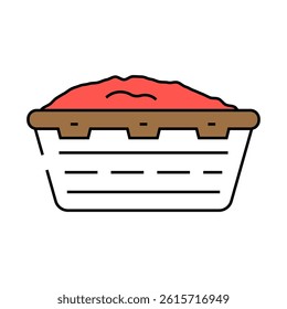 meat lug line icon vector. meat lug sign. isolated symbol illustration