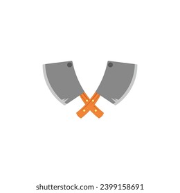 meat machete chopper simple symbol icon vector 