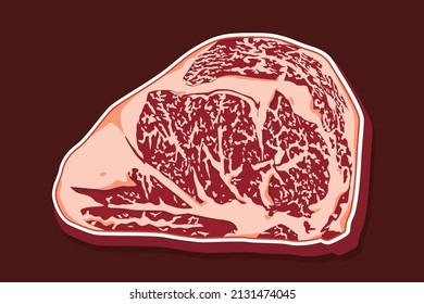 Meat marbled background. Vector illustration