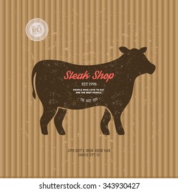 Meat market design template. Vector illustration