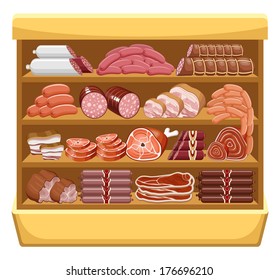 Meat market. vector 