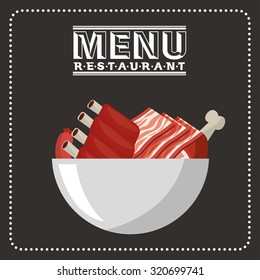 meat menu design, vector illustration eps10 graphic 