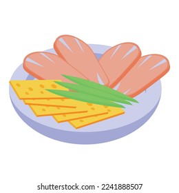 Meat menu icon isometric vector. Restaurant food. Food cuisine