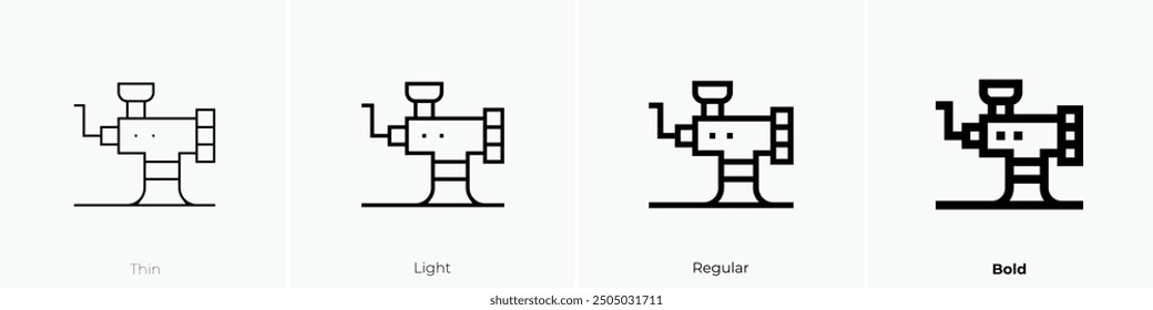 meat mincer icon. Thin, Light Regular And Bold style design isolated on white background