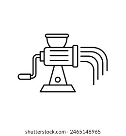 meat mincer icon with white background vector stock illustration