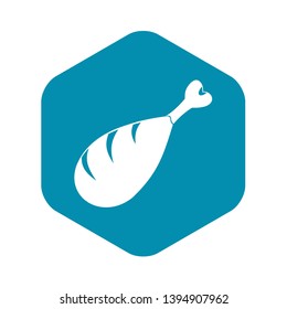 Meat on the bone icon. Simple illustration of meat on the bone vector icon for web