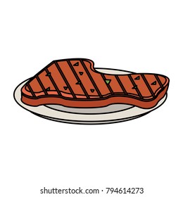 Meat on dish