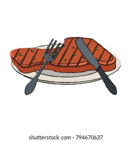 Meat on dish