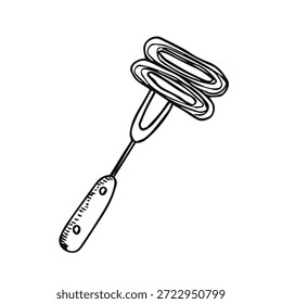 meat on a fork sketch