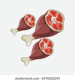 meat on a plate icon