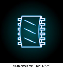 meat on the ribs neon icon. Elements of Camping set. Simple icon for websites, web design, mobile app, info graphics