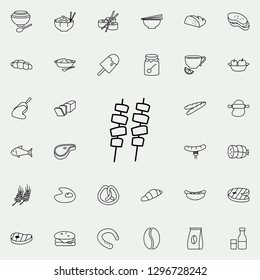 meat on skewers icon. Food icons universal set for web and mobile