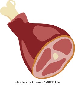 Meat on white background for your design. Vector illustration. Meat icon