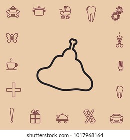 Meat outline icon, vector design element