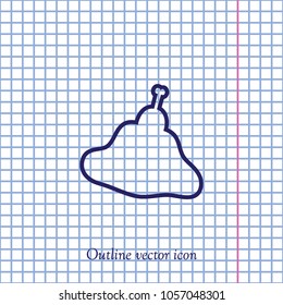 Meat outline icon, vector design element