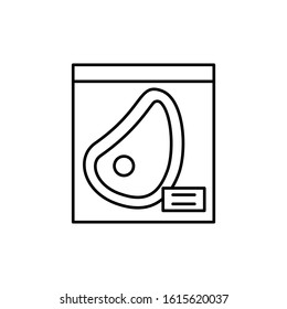 Meat, package icon. Simple line, outline vector batcher icons for ui and ux, website or mobile application