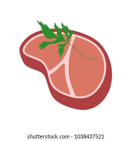 meat and paresley illustration

