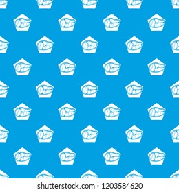 Meat pattern vector seamless blue repeat for any use