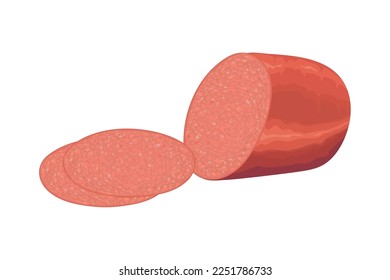 meat pepperoni icon isolated design