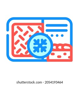 meat pie frozen dish color icon vector. meat pie frozen dish sign. isolated symbol illustration