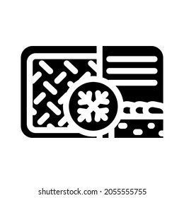 meat pie frozen dish glyph icon vector. meat pie frozen dish sign. isolated contour symbol black illustration