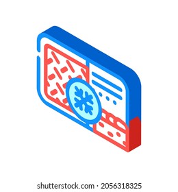 meat pie frozen dish isometric icon vector. meat pie frozen dish sign. isolated symbol illustration