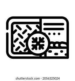 meat pie frozen dish line icon vector. meat pie frozen dish sign. isolated contour symbol black illustration