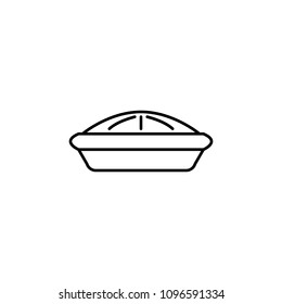meat pie icon. Element of food icon for mobile concept and web apps. Thin line meat pie icon can be used for web and mobile on white background
