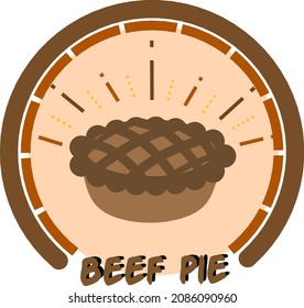 Meat pie logo. Meat pie icon. meat pie background. Vector design illustration