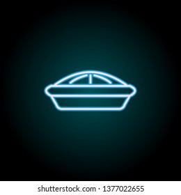 meat pie neon icon. Elements of Food set. Simple icon for websites, web design, mobile app, info graphics