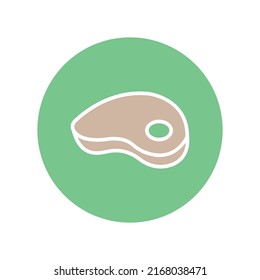 Meat piece Isolated Vector icon which can easily modify or edit

