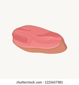 Meat piece. Meat. Realistic piece of meat. Vector illustration. EPS 10.
