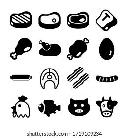 meat pork fish chicken icon