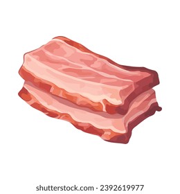 meat product bacon design isolated