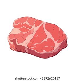 meat product mutton illustration isolated