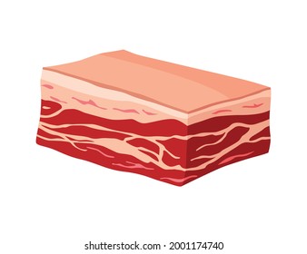 Meat product or raw meat. Illustration for concept product of farmers market or shop. Sponder. Cartoon product icon
