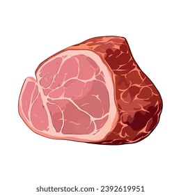 meat product raw pork illustration isolated