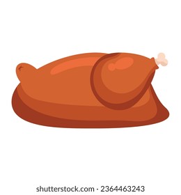 meat product roasted turkey vector isolated