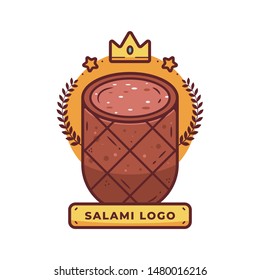 Meat product vector illustration with flat and clean outline style
