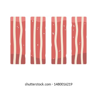Meat product vector illustration with flat and clean outline style