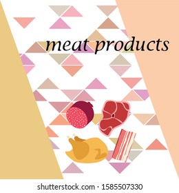 meat products bekon chicken a