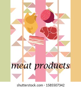 meat products bekon chicken a