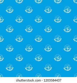 Meat products pattern vector seamless blue repeat for any use