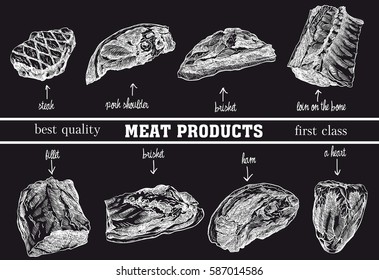 meat products sketches