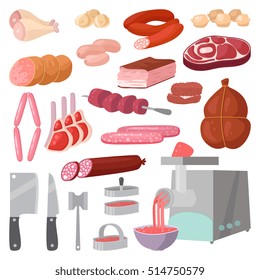 Meat products vector