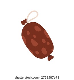 Meat products. Vector icon set of steak, salami, pork, chicken, chorizo, ham, bbq frankfurters sausages, pepperoni. Meat market, butchery menu, shop products, grill bar. Barbecue delicatessen