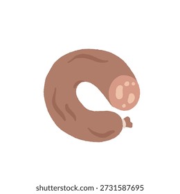 Meat products. Vector icon set of steak, salami, pork, chicken, chorizo, ham, bbq frankfurters sausages, pepperoni. Meat market, butchery menu, shop products, grill bar. Barbecue delicatessen